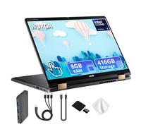 Acer Plus Spin 714 14" WUXGA Touch 2-in-1 Chromebook, Intel Core Ultra 5 115U, 8GB LPDDR5, 416GB Storage(256GB SSD&160GB Dock Station), Intel Graphics, Backlit Keyboard, DTS Audio, Chrome OS, Gray
