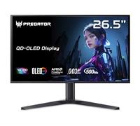 acer Predator Gaming Monitor | 26.5" WQHD 2560 x 1440 OLED | AMD FreeSync Premium Pro | 500Hz | 0.03ms | VESA DisplayHDR True Black 500 | USB Type-C, 2x DP 1.4 & 2x HDMI 2.1 | X27U