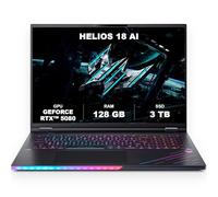 Acer, Predator Helios 18 AI, Gaming Laptop, 18 inches, WQXGA 250 Hz Mini LED IPS Display, Intel Core Ultra 9 275HX, 128 GB RAM, 3 TB SSD, NVIDIA GeForce RTX 5080, Windows 11 Home, Black, PH18-73