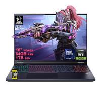 Acer Predator Helios Neo 16S AI Gaming Laptop 16" 2560x1600 OLED 240Hz 100% DCI-P3 Intel 24-core Ultra 9 275HX 64GB DDR5 1TB SSD GeForce RTX 5060 GDDR7 (Up to 572 AI Tops) RGB Backlit Win11 ICP Hub