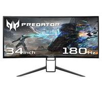 Acer Predator X34GSbmiipphuzx 34 inch Ultrawide Quad HD Gaming Monitor (IPS Panel, G-SYNC Compatible, 180Hz (OC), 1ms, HDR 400, DP, HDMI, USB Hub, Black/Grey)
