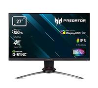Acer Predator XB273KSbmiprzx 27 inch UHD Gaming Monitor, Black/Grey (IPS Panel, G-Sync, 120 Hz (144 Hz OC), 4ms, HDR 400, Quantum Dot, DP, HDMI, USB Hub, Height Adjustable Stand) (Renewed)
