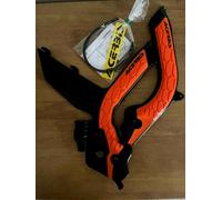 Acerbis X-Grip Frame Guard - Black/16 Orange (2783155229), One Size