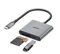 acer SD Card Reader with USB 3.0, 3-in-1 USB C to SD Card Adapter, Aluminum Memory Card Reader for TF/UHS-I/SDXC/SDHC/MMC/RS-MMC, for iPhone 16/15, MacBook Pro/Air, iPad Pro, Android, Galaxy S24