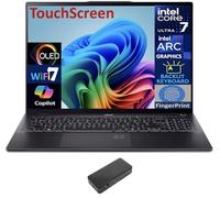 Acer Swift 16 AI AI PC Laptop 16.0" Touchscreen OLED 2.8K Display (Intel Ultra 7-256V, 16GB LPDDR5X, 1TB PCIe SSD, Intel Arc, Backlit KB, Fingerprint, 2 Thunderbolt 4, WiFi 7, Win 11 Pro) w/USB-C Dock