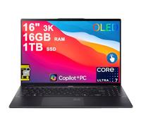 acer Swift 16 AI Laptop 16" 3k OLED 120Hz Touch (100% DCI-P3) Intel 8-core Ultra 7 256V (Up to 47 Tops) 16GB RAM 1TB SSD Backlit Fingerprint for Designer Business Work Win11 ICP Hub w/Copilot+ AI