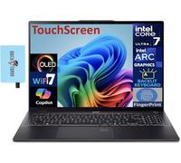 acer Swift 16 AI Laptop Copilot + PC 16.0" Touch OLED 2.8K Display (Intel Ultra 7-256V (Beats i9-14900k), 16GB LPDDR5X, 2TB SSD, Backlit KB, Fingerprint, 2 TB 4, Win 11 Home) w/DKZ USB Port Expander