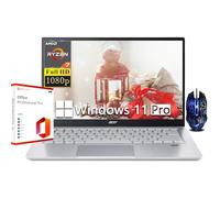 acer Swift 3 14" FHD IPS Laptop, Ultra Light Business Laptop, AMD Ryzen 7 5700U Octa-Core Processor, 16GB LPDDR4X, 512GB PCIe SSD, WiFi 6, Backlit KB, 100% sRGB, Fingerprint, Silver, Windows 11 Pro