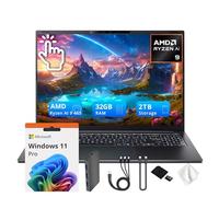Acer Swift Go 16 16" WUXGA Touchscreen Laptop, AMD Ryzen AI 9 465, 32GB RAM, 2TB Storage (1TB SSD&1TB Dock), AMD Radeon 880M, Copilot+PC, Backlit Keyboard, HDR Webcam, Wi-Fi 7, Win 11 Pro, Black