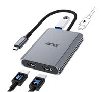 Acer USB-C Dual 4K@60Hz HDMI Adaptor with USB-A 5Gbps Port & USB-C PD 100W