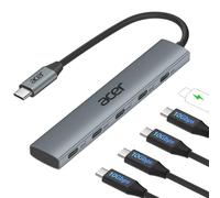 Acer USB C Hub 10Gbps with Type-C PD 100W, Ultra Slim Aluminum 5-in-1 USB-C Splitter with 4*USBC 3.2 Ports, for iPhone 15/16 series, MacBook iPad Pro/Air, iMac, Chromebook, Galaxy S24/23 etc.