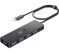 acer USB C Hub 3.0 with USB-C power supply, Ultra Slim Multiport Hub 4 Ports USB 3.0 Adapter for iPhone 15 Series, MacBook iPad Pro, iMac, Surface, PC, Laptop, Tablets, Keyboard, Mouse etc. - 60cm
