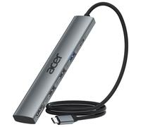 acer USB C Hub HDMI 4K, Aluminum 5-in-1 USB-C Multiport Adapter with 3 x USB-A Ports, 100W Power Delivery, Type-C Splitter Compatible with Laptop, Tablet, iPhone 17 MacBook M3/M4, XPS, iPad Pro.-60cm