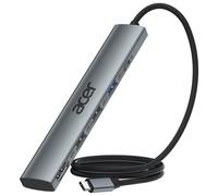 acer USB C Hub HDMI 4K, Aluminum 5-in-1 USB-C Multiport Adapter with 3 x USB-A Ports, 100W Power Delivery, Type-C Splitter Compatible with Laptop, Ta