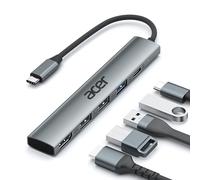 Acer USB C Hub HDMI 4K, Aluminum 5in1 USB-C Multiport with 3×USB-A, 100W PD
