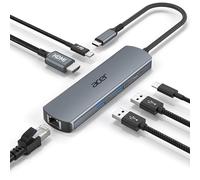 Acer USB C Hub with 1000Mbps Ethernet, 4K@60Hz HDMI, USB-C 5Gbps, 2×USB 3.0