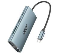 acer USB-C Hub Docking Station, 9in1 Thunderbolt 3/4 to 4K HDMI, 3xUSB 3.0, 1Gbps Ethernet, 100W PD, SD Card Reader, VGA, Aluminum USB C Multiport Adapter for Laptops, MacBook, Tablet, Surface, XPS