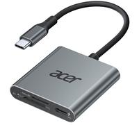 Acer USB C SD 4.0 Card Reader for iPhone 15 Dual Slot Type-C SD Memory Card Reader Adapter with 100W PD Port for MicroSD SDXC SDHC UHS-II