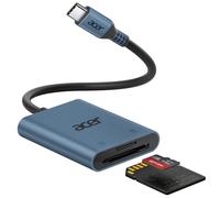 Acer USB-C SD Card Reader, High Speed Type-C Micro SD Card Adapter, USBC External Memory Card Reader SDXC, Micro SDXC Card, Compatible with MacBook Pro/Air, Acer Laptop, iPhone 16, Camera - Blue