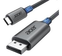 acer USB C to Display Port Cable (4K@60Hz, 2K@165Hz), Type-C Thunderbolt 3/4 to DP Cable with MST, Freesync, for iPhone 15/16 Pro Max, MacBook iPad Pro Air M2, Mac mini M4, Surface Pro, S24 etc. 2m
