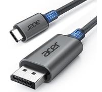 acer USB C to DisplayPort Cable [4K@60Hz, 2K@165Hz], [Aluminum, Braided] USB Type C Thunderbolt 3/4 to DP Cable Compatible for iPhone 15 Pro Max, MacBook Pro/Air, iPad Pro, iMac, XPS, S23 etc. 3m