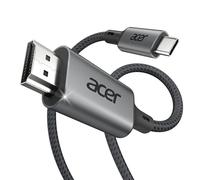 acer USB-C to HDMI Cable 2M, 4K@60Hz USBC to HDMI Nylon Braided Cable, Thunderbolt 5/4 to HDMI Cord Compatible with MacBook Pro/Air, iPad Pro, Surface Laptop, Samsung S24, iPhone 16 and more