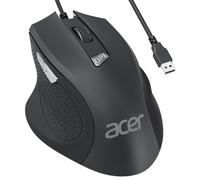 Acer Wired Mouse, Ergonomic Computer Mouse with 6 Buttons, 4 Adjustable DPI up to 3200, Optical Sensor, USB Mice wired 1.5m Cable, Compatible with La