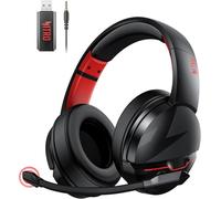 acer Wireless Gaming Headset, PS5 Headset with 2.4GHz for Ps5, Ps4, PC, Switch, Bluetooth 5.3 + 100Hrs Gaming Headphones with Noise Canceling Mic for Laptop, Mobile, Mac, 50mm Drivers (Red)