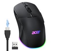 Acer Wireless Gaming Mouse for Laptop, 24K DPI Wired Computer Gaming Mouse | 8 Programmable Button, Ambidextrous Left & Right Hand, RGB Lighting Mice Gamer, Rechargeable, Long Battery for PC, Desktop