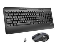 acer Wireless Keyboard and Mouse Combo, 2.4GHz USB Receiver, Ergonomic Keyboard Mouse Set, Wrist Rest, 7 Multimedia Hotkeys, Lag-Free Silent for PC, Laptop, Computer, Windows, QWERTY Layout - Black