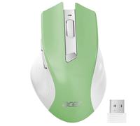 acer Wireless Mouse, 3 Adjustable DPI Ergonomic Computer Mouse 2.4GHz USB Receiver, 6 Buttons, Cordless Optical Tracking, Battery Indicator, Portable Mice Wireless for Laptop, PC, MacBook Pro (Green)