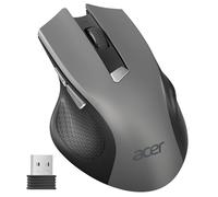 acer Wireless Mouse, 3 Adjustable DPI Ergonomic Computer Mouse 2.4GHz USB Receiver, 6 Buttons, Cordless Optical Tracking, Battery Indicator, Portable Mice Wireless for Laptop, PC, MacBook Pro (Grey)