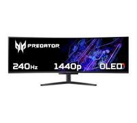 Acer X Predator X49X curved ultra-wide QD-OLED gaming monitor - 49", 32:9, QD-OLED, 1800R curve, Double Quad HD, 240Hz, 0.03ms, AMD FreeSync Premium, DisplayHDR 400 True Black, HDMI, DP & USB-C