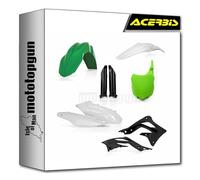 acerbis 0016877.377 full plastics kit green black compatible with kawasaki kxf 450 2013 2014 2015 mototopgun