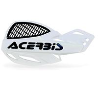 Acerbis 2072670002 Vented Uniko Handguards, White/Black