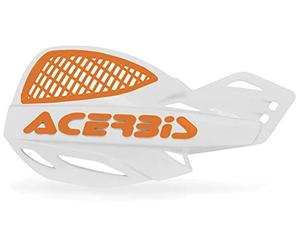 Acerbis 2072671088 Vented Uniko Handguards, White/Orange