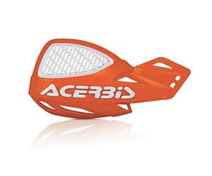 Acerbis 2072675321 Vented Uniko Handguards, Orange 2016/ White