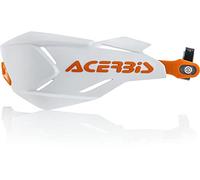 Acerbis 22397.229 Moto Hand Guards, White/Orange, Size Unifit