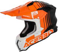 Acerbis Airstrike-C Graphic Carbon Motocross Helmet, white-orange, size M for Men