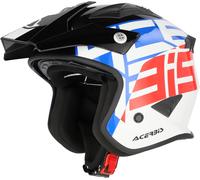 Acerbis Aria Sport Jet Helmet, white-red-blue, size L for Men