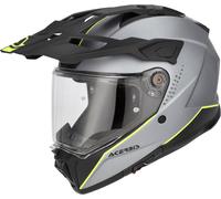 Acerbis Attack, adventure helmet XXL Matt Light Grey/Black/Neon-Yellow
