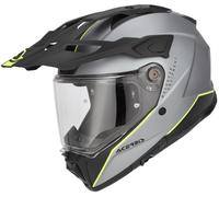 Acer ttack Logo Matt Enduro Helmet, grey matt/neon yellow, size M (57/58)