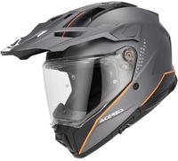 Acer ttack Logo Matt Enduro Helmet, grey-orange, size M for Men