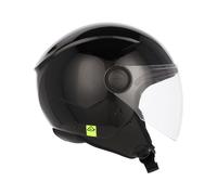 Acerbis Brezza Glossy Black Jet Helmet For Scooter With ECE 2206 Visor