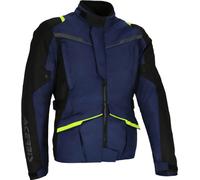 Acerbis CE X-Travel Waterproof Motorcycle Textile Jacket, blue-yellow, size 3XL for Men
