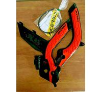 Acerbis X-Grip Frame Guard - Black/16 Orange (2783155229), One Size