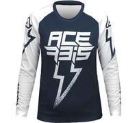 Acerbis J-Kid Blizzard Kids Motocross Jersey, white-blue, size M