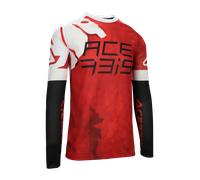 Acerbis J-Windy Vented Watermark Motocross Jersey, white-red, size L for Men