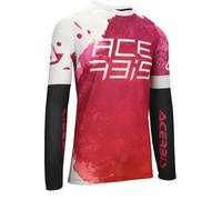 Acerbis J-Windy Vented Watermark Motocross Jersey, white-pink, size S for Men