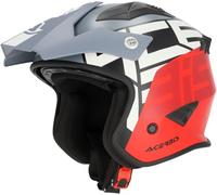 Acerbis Jet Aria Graphic Jet Helmet, grau/rot matt, XL (60)